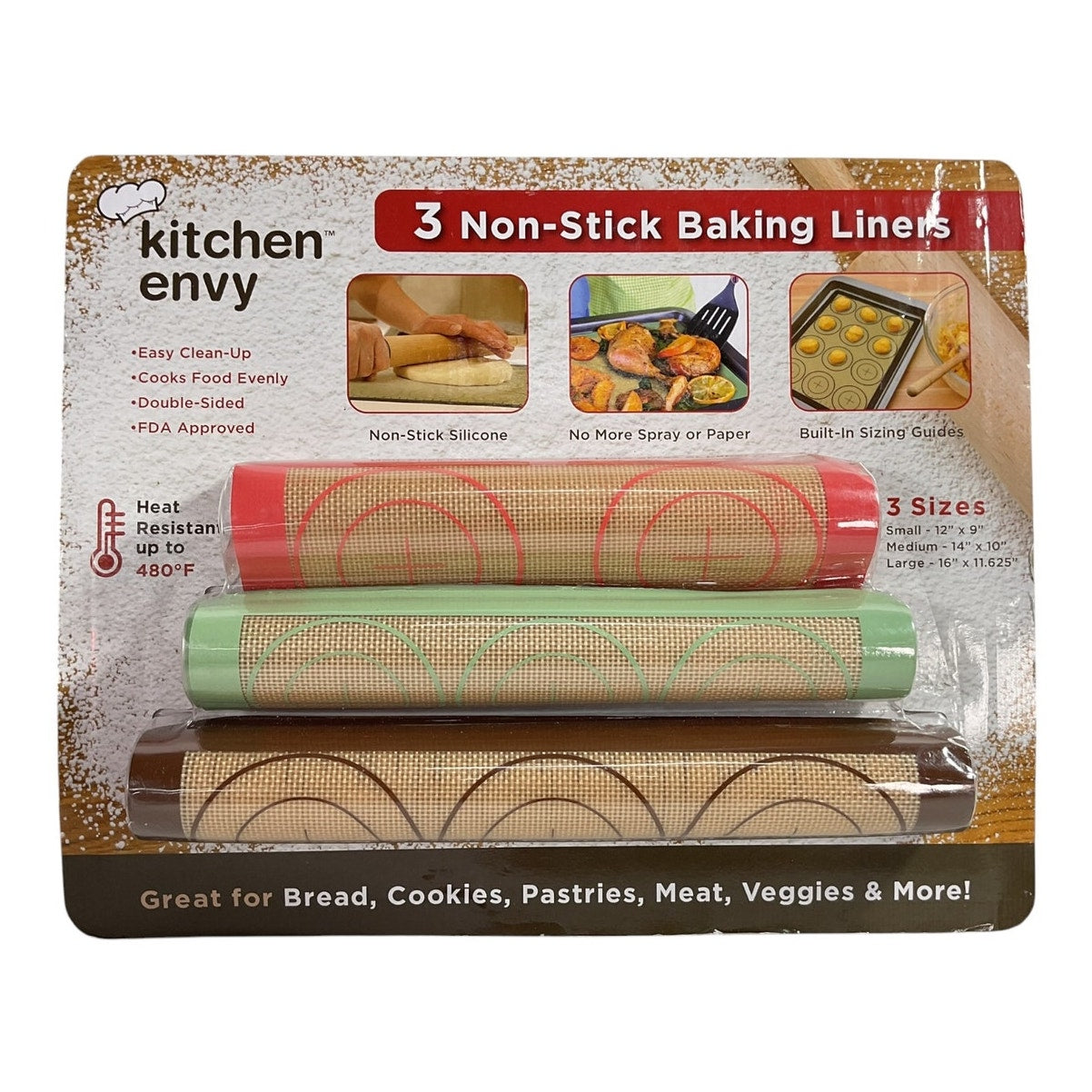 Tapetes para hornear antiadherentes (KITCHEN Envy)