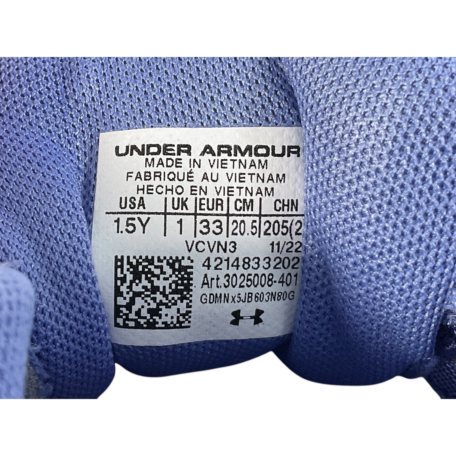 Tenis niña 1.5 (Under armour)