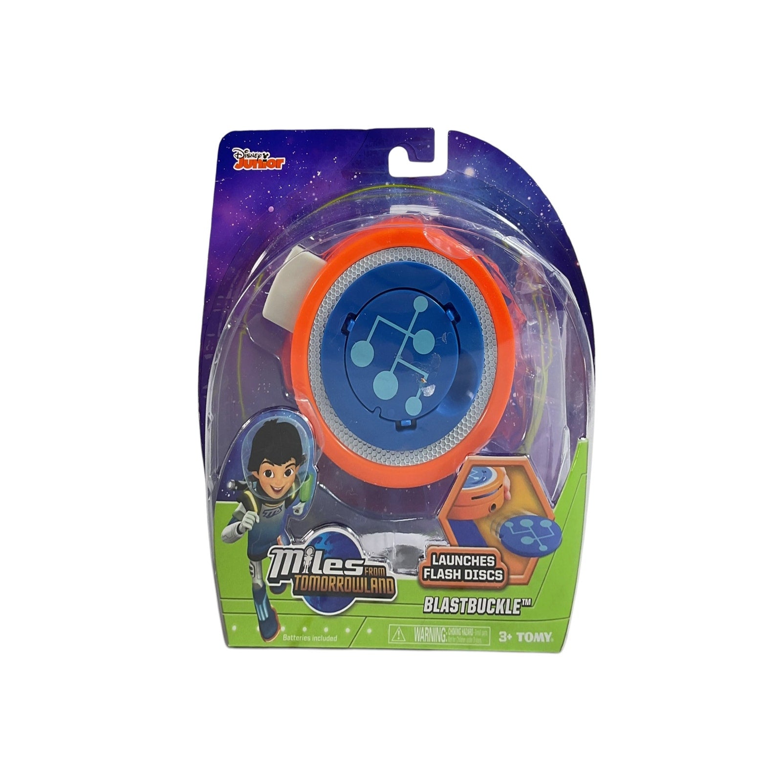 lanzador de discos "Blastbuckle" de la serie Miles del Mañana (Disney)