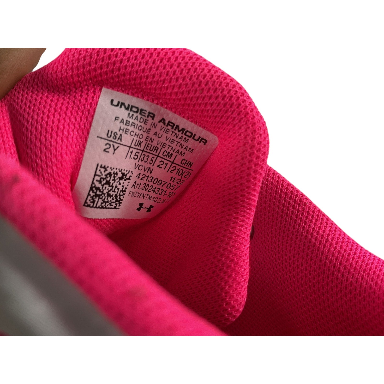 Tenis niña 2Y (Under Armour)