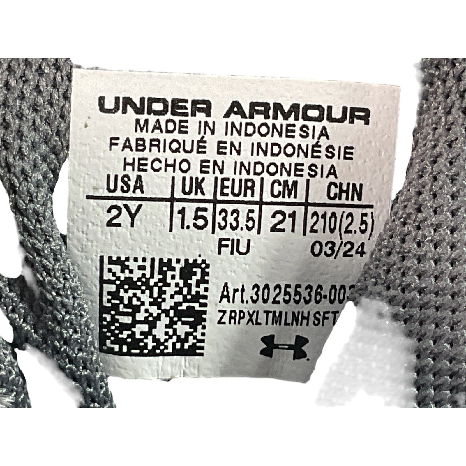 Tenis niño 2Y (Under Armour)