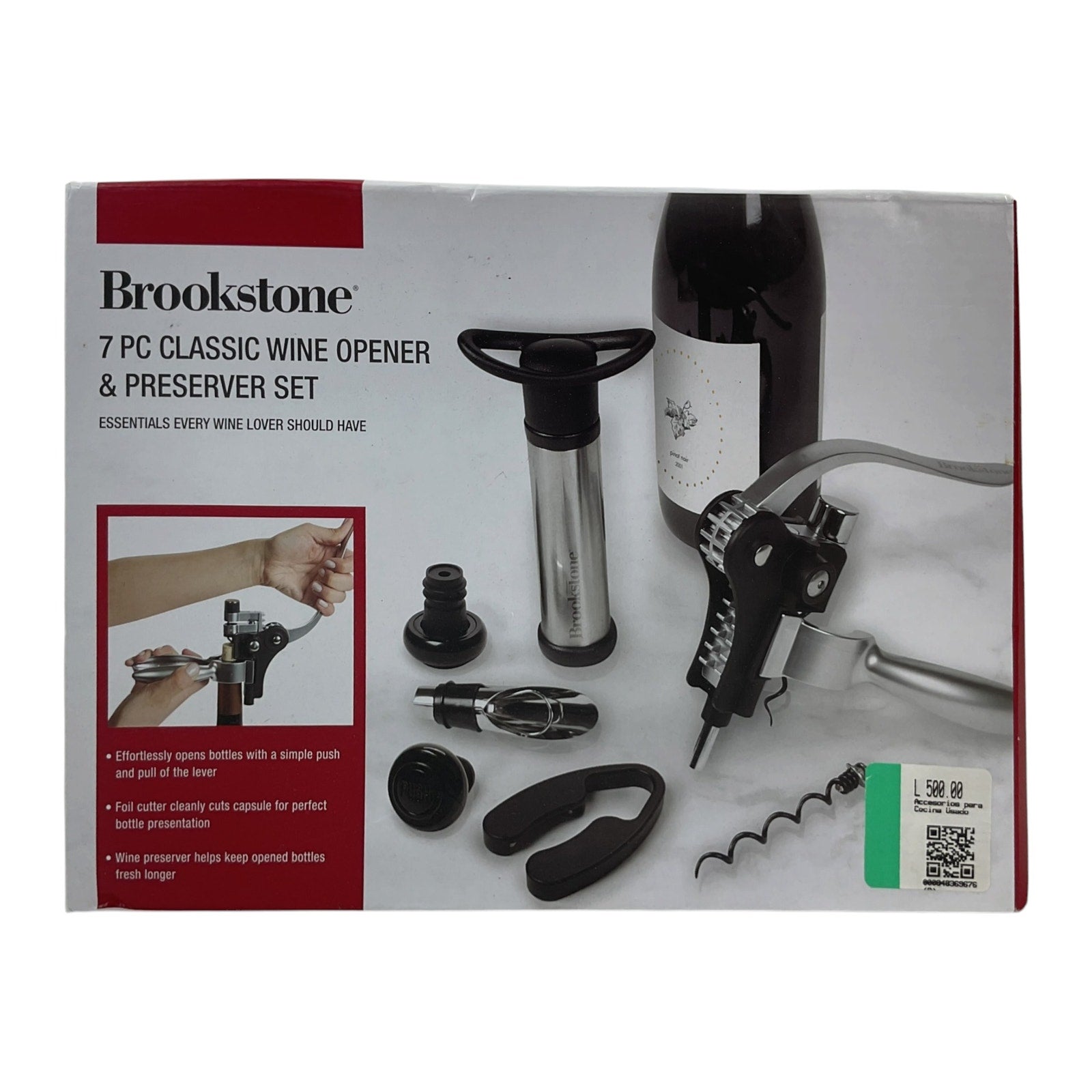 Kit de accesorios para vino (Brookstone)