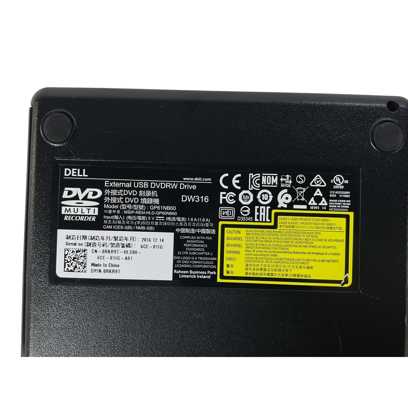 Lectora y grabadora de CD/DVD portátil (DELL)