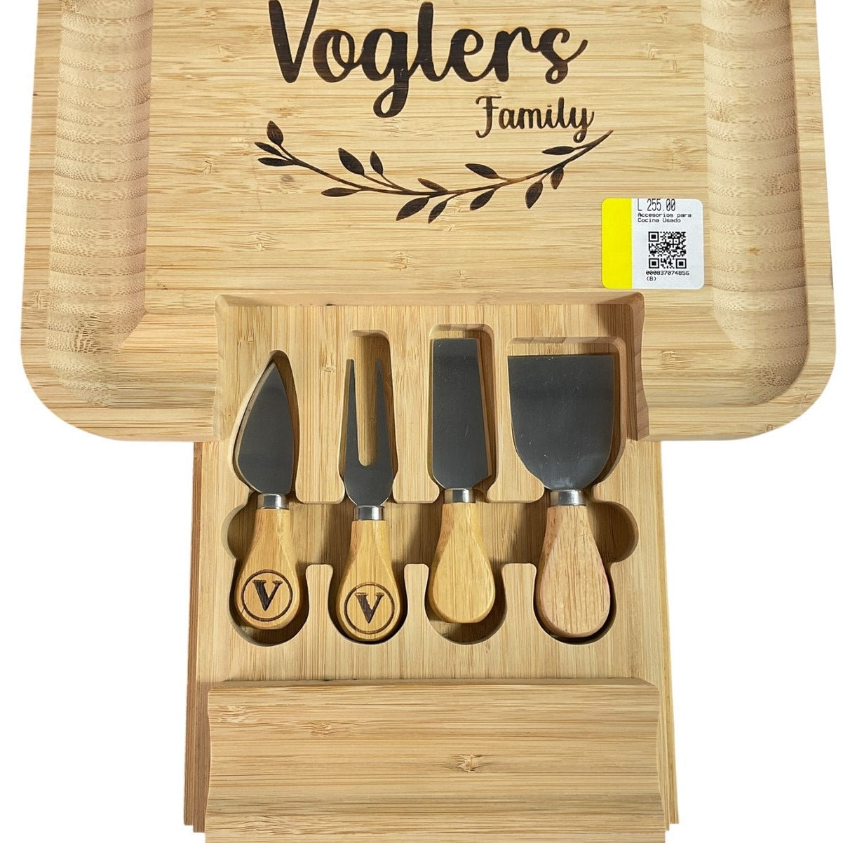 Tabla de quesos con cajón deslizable