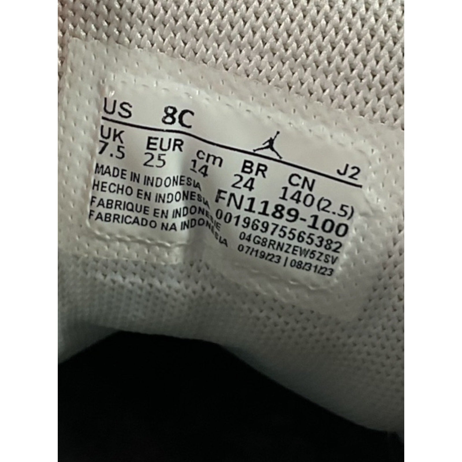 Tenis Niño 7.5 (Nike Jordan)