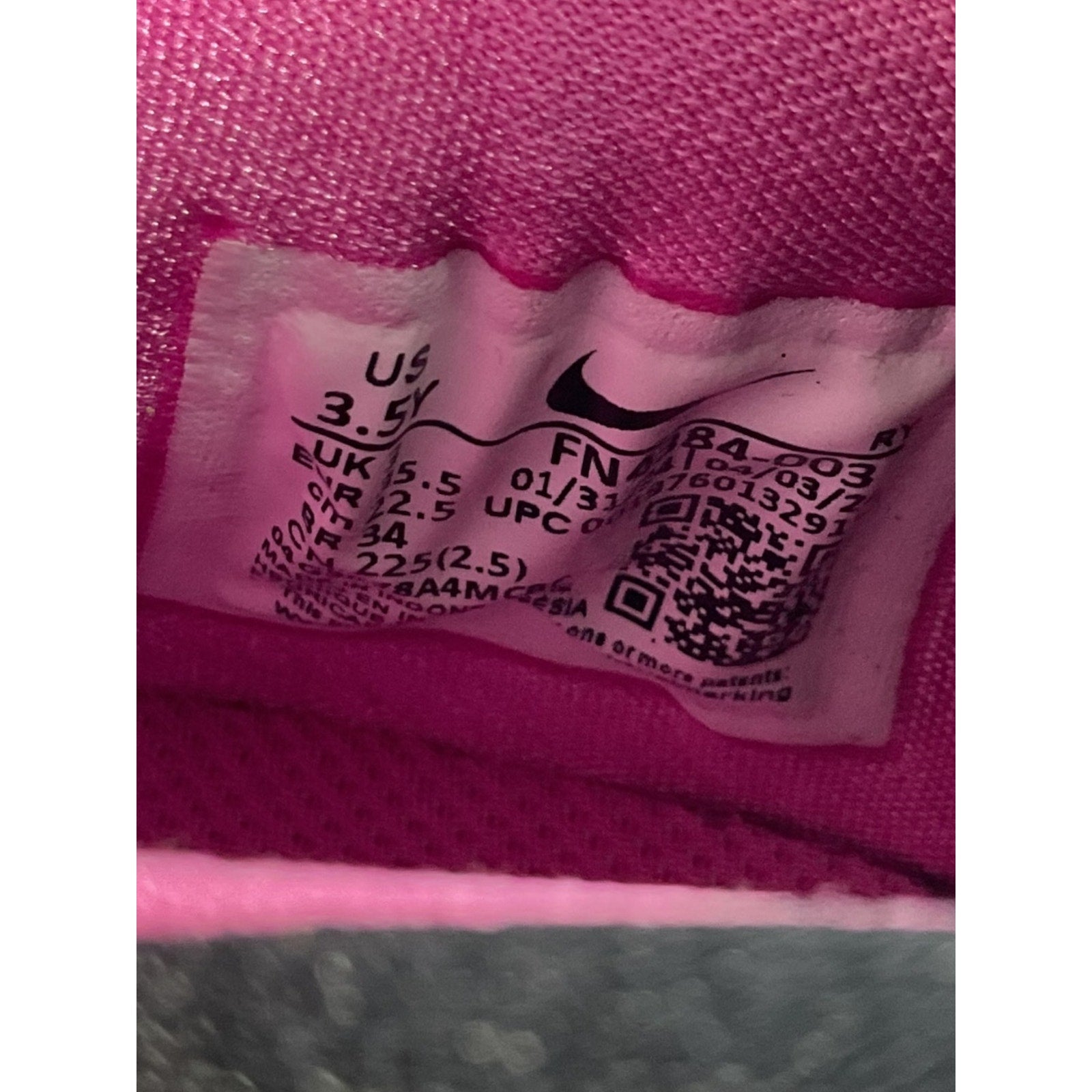 Tenis niña 3.5Y (Nike)