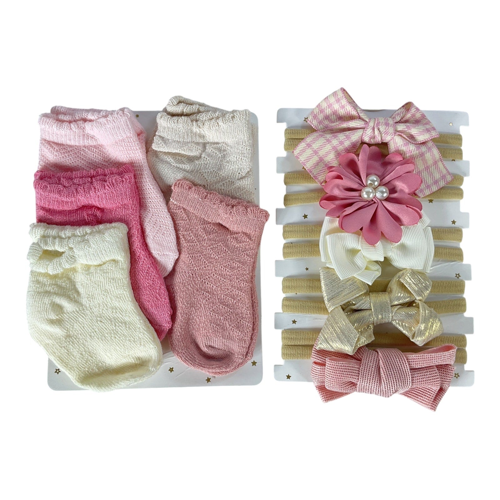 Set de calcetines y diademas para bebé 0-12M