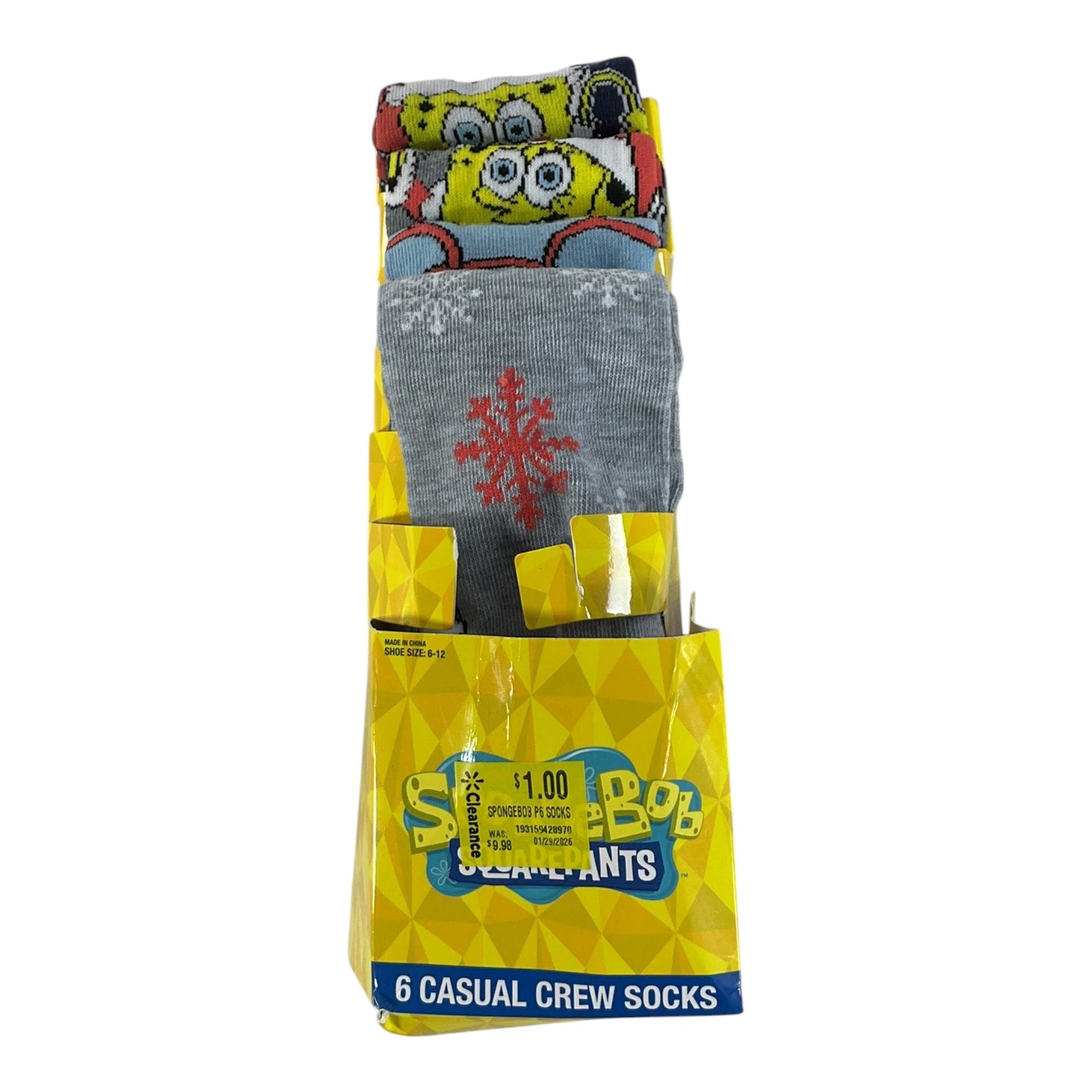 Calcetas 6-12 (Bob Esponja)